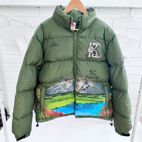 Kappa Authentic Finreol Puffer Jacket - Green Cypress - Picture 1 of 9